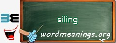 WordMeaning blackboard for siling